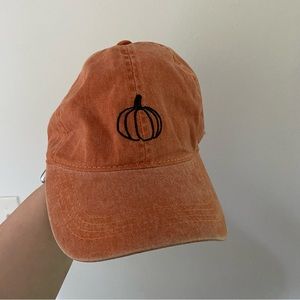 RAE DUNN Pumpkin Orange Baseball Cap Hat EUC